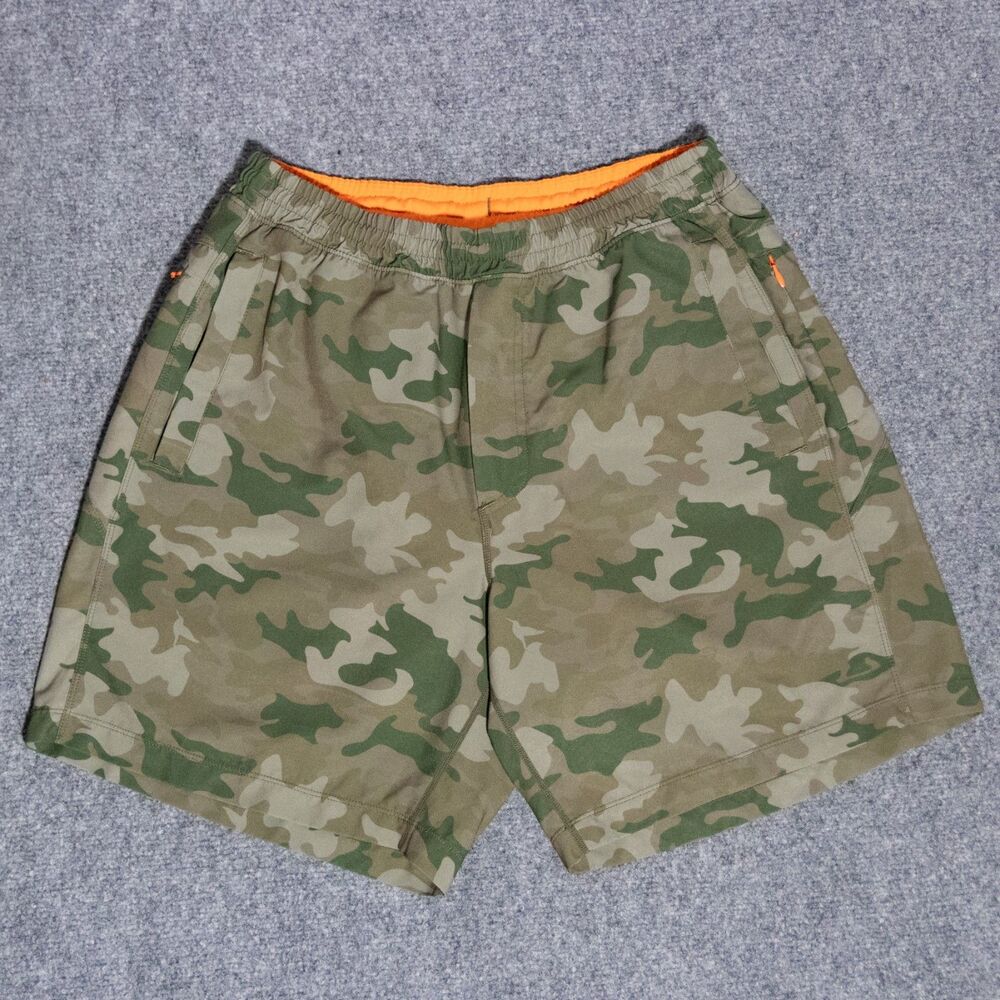 Birddogs Camo Lined Classic Shorts Men's Large 7" Inseam Athletic Stretch Gym